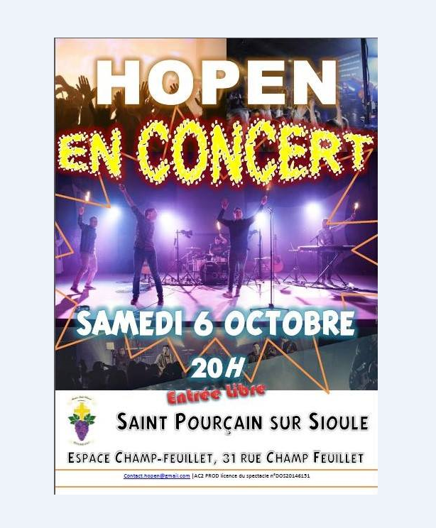 CONCERT  du groupe HOPEN