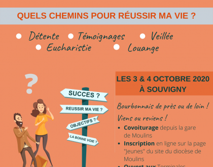 Mgr invite les teminales, étudiants et Jeunes Pros les 3 & 4 octobre à Souvigny
